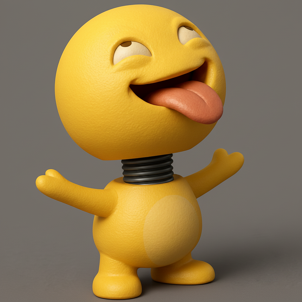 face anatomy 3d model-create 3d face model from photo_Silly Lemon Bobblehead: Wacky Desk Companion!