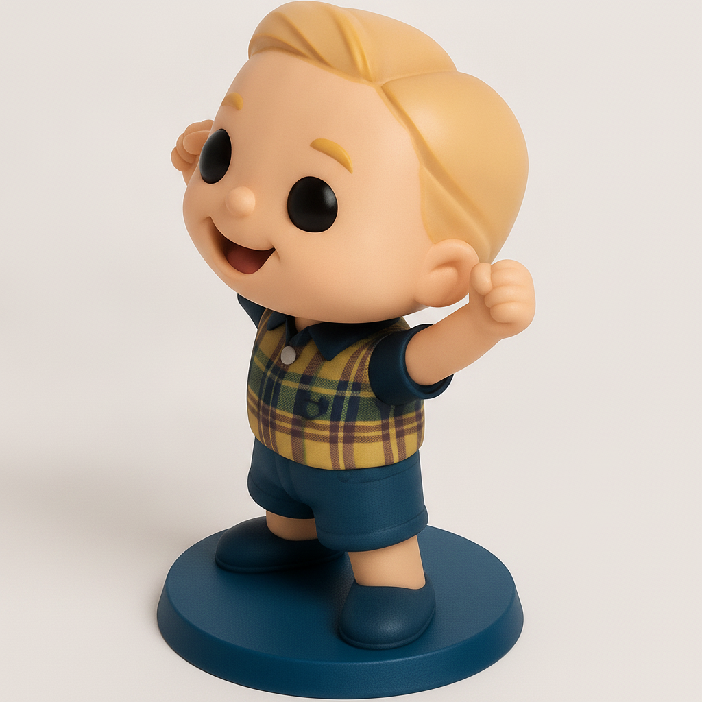 face to 3d model ai-3D portrait printing from photo_Cheerful Boy Figurine: Print Your Own Happy Pal!
