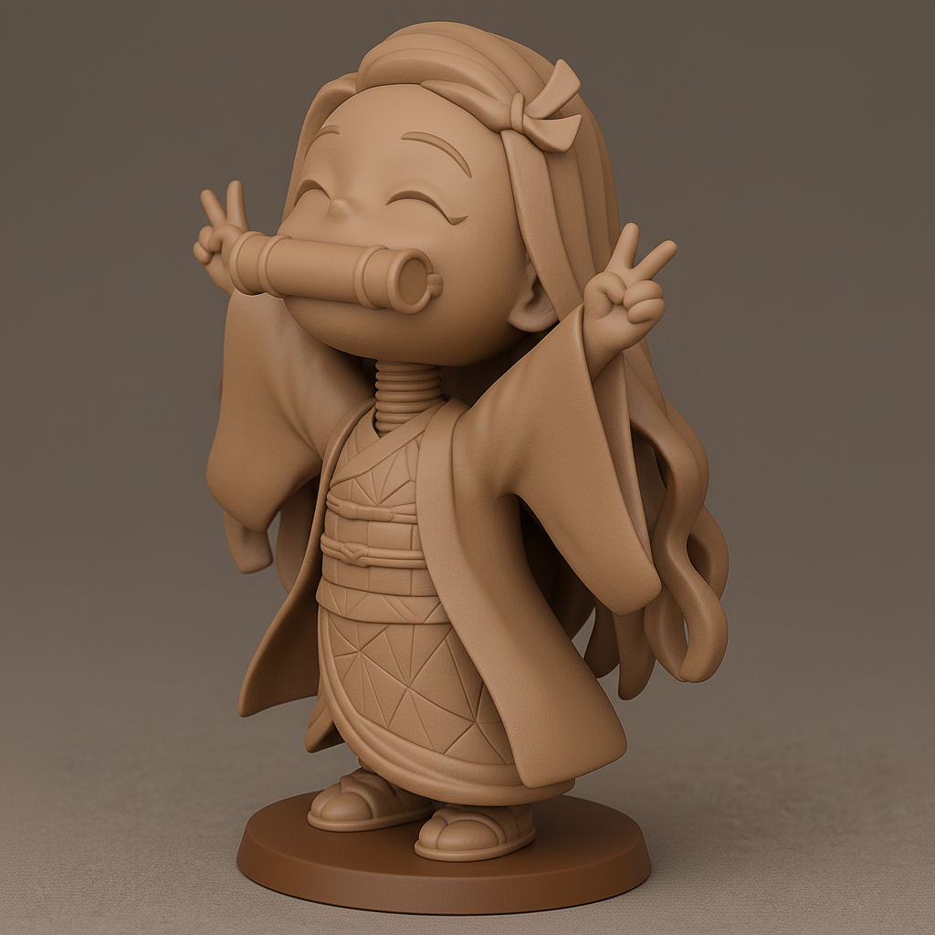 face anatomy 3d model-create 3d face model from photo_Charming Anime Character Statue