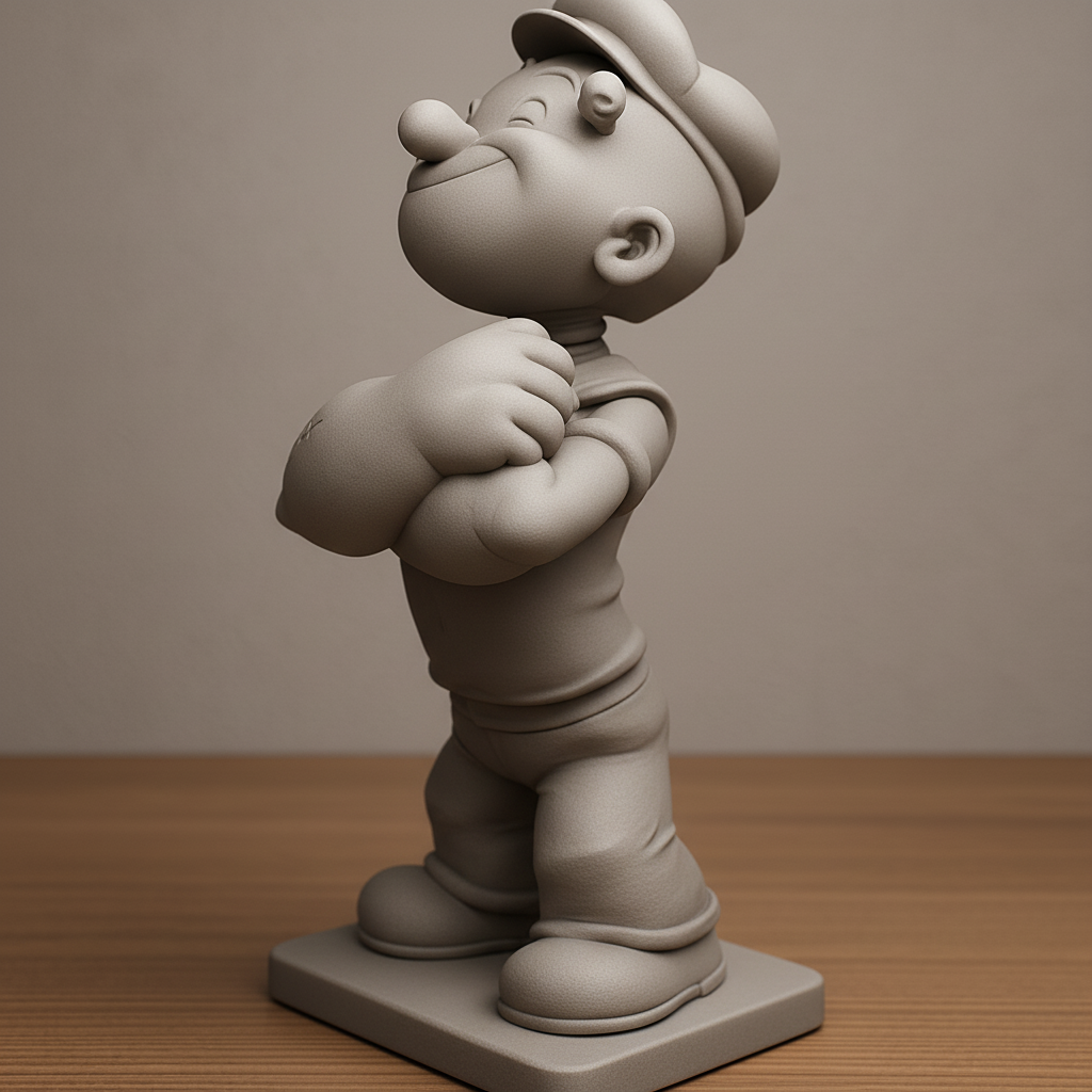 silhouette 3d printer maker-3d portrait printing_Charming Cartoon Character 3D Model
