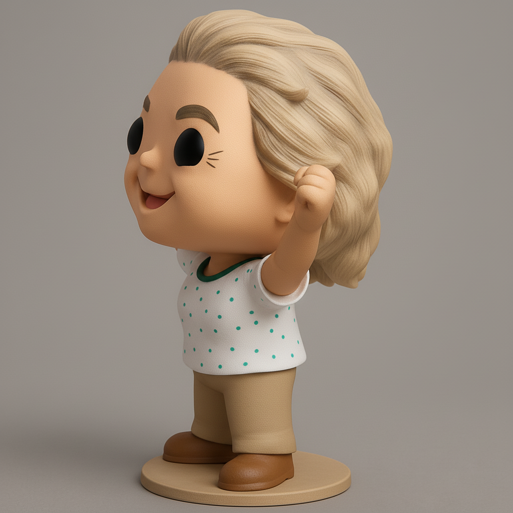 face anatomy 3d model-create 3d face model from photo_Happy Pop Art Style Character Model