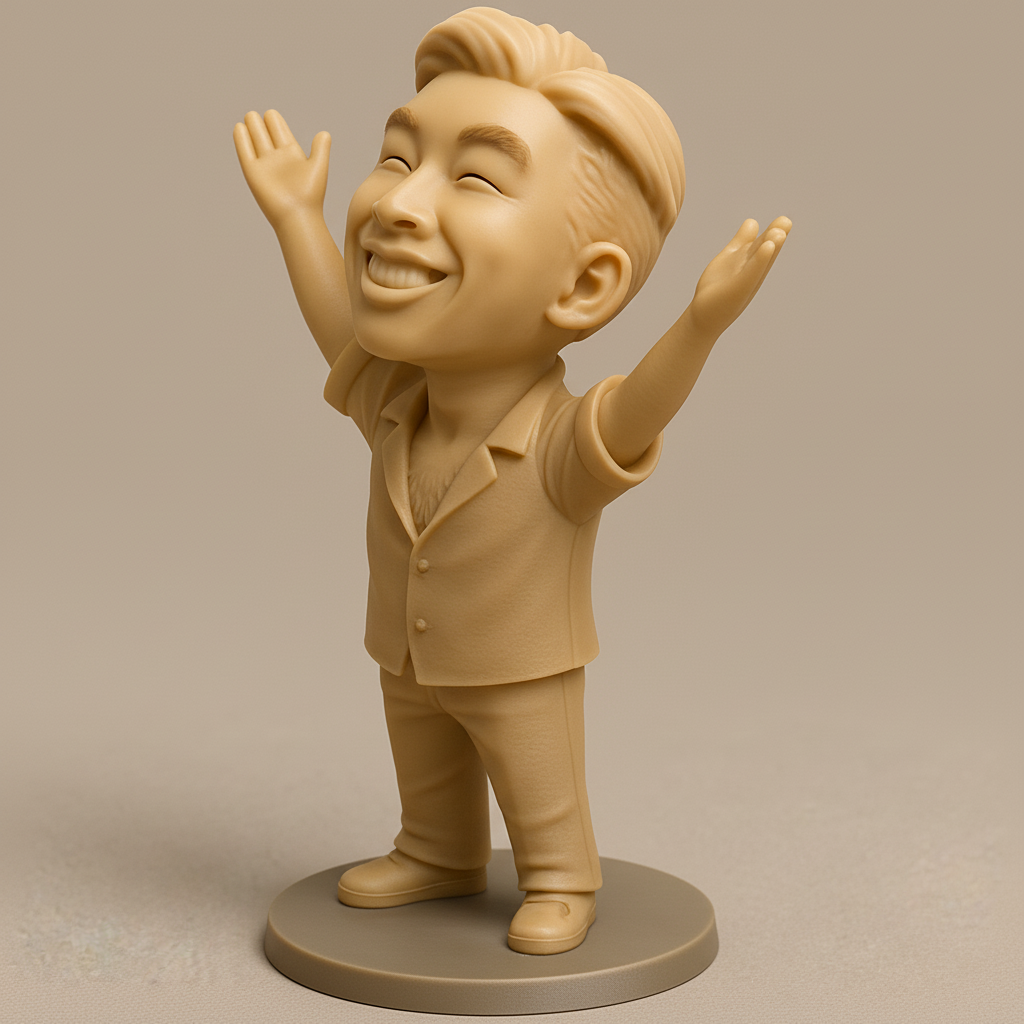 face anatomy 3d model-create 3d face model from photo_Optimistic Open Arms Figurine - Embrace Pure Joy