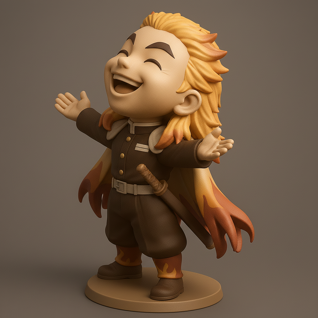 face anatomy 3d model-create 3d face model from photo_Kyōjurō Rengoku