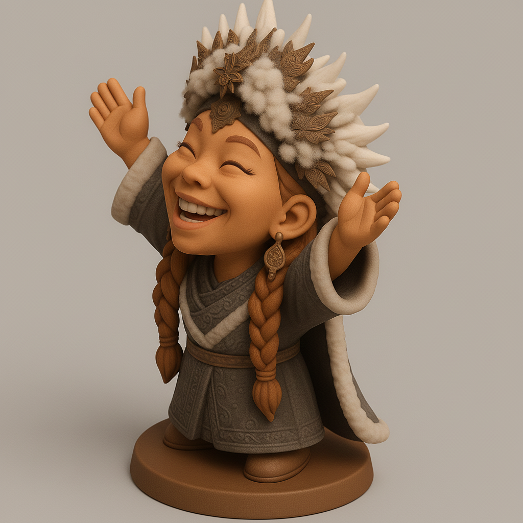 face anatomy 3d model-create 3d face model from photo_Joyful Character Figurine for Print