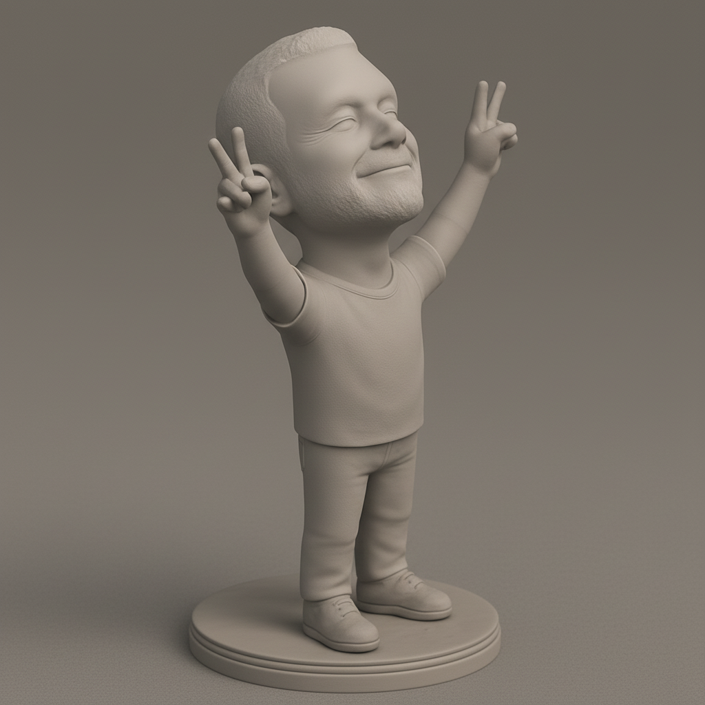 face to 3d model ai-3D portrait printing from photo_Family Memories: Customizable 3D Statue