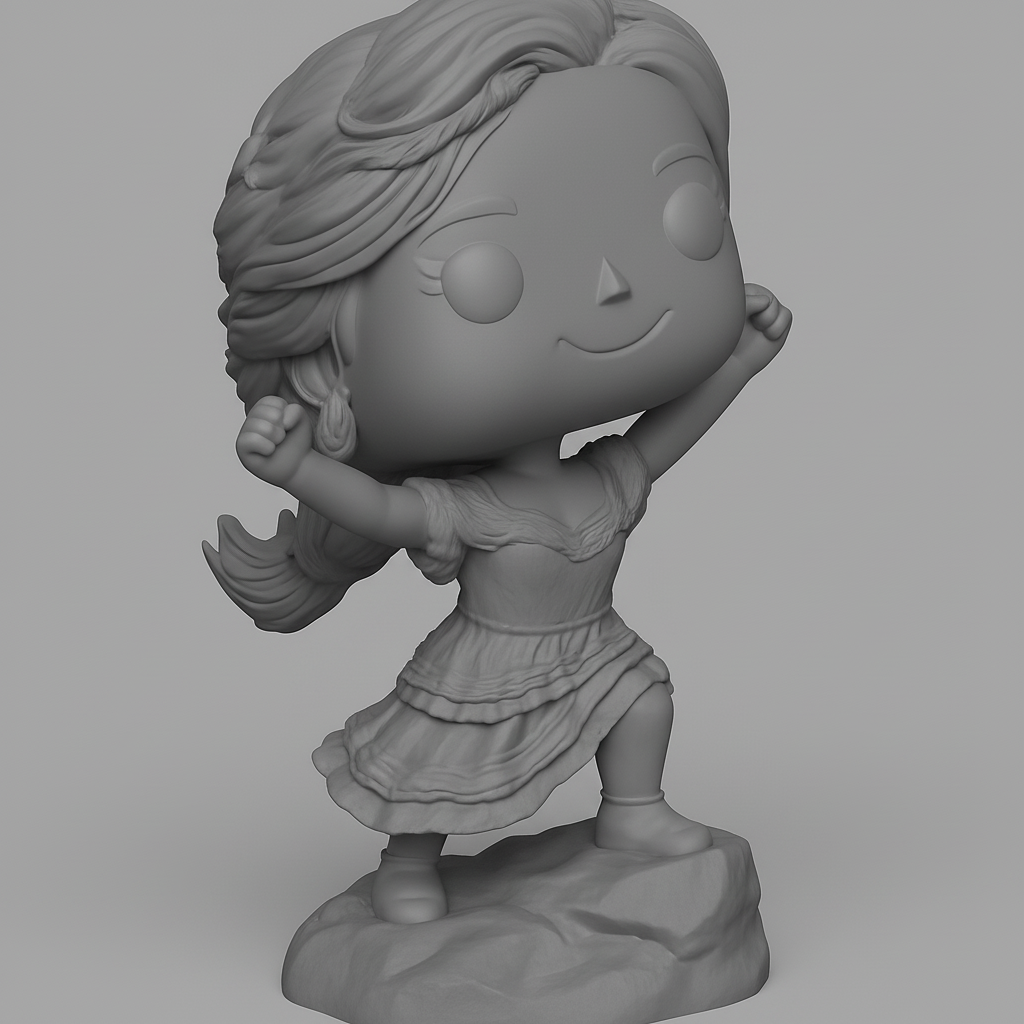 face anatomy 3d model-create 3d face model from photo_Funko-Style Chibi Heroine: Power Pose Collectible