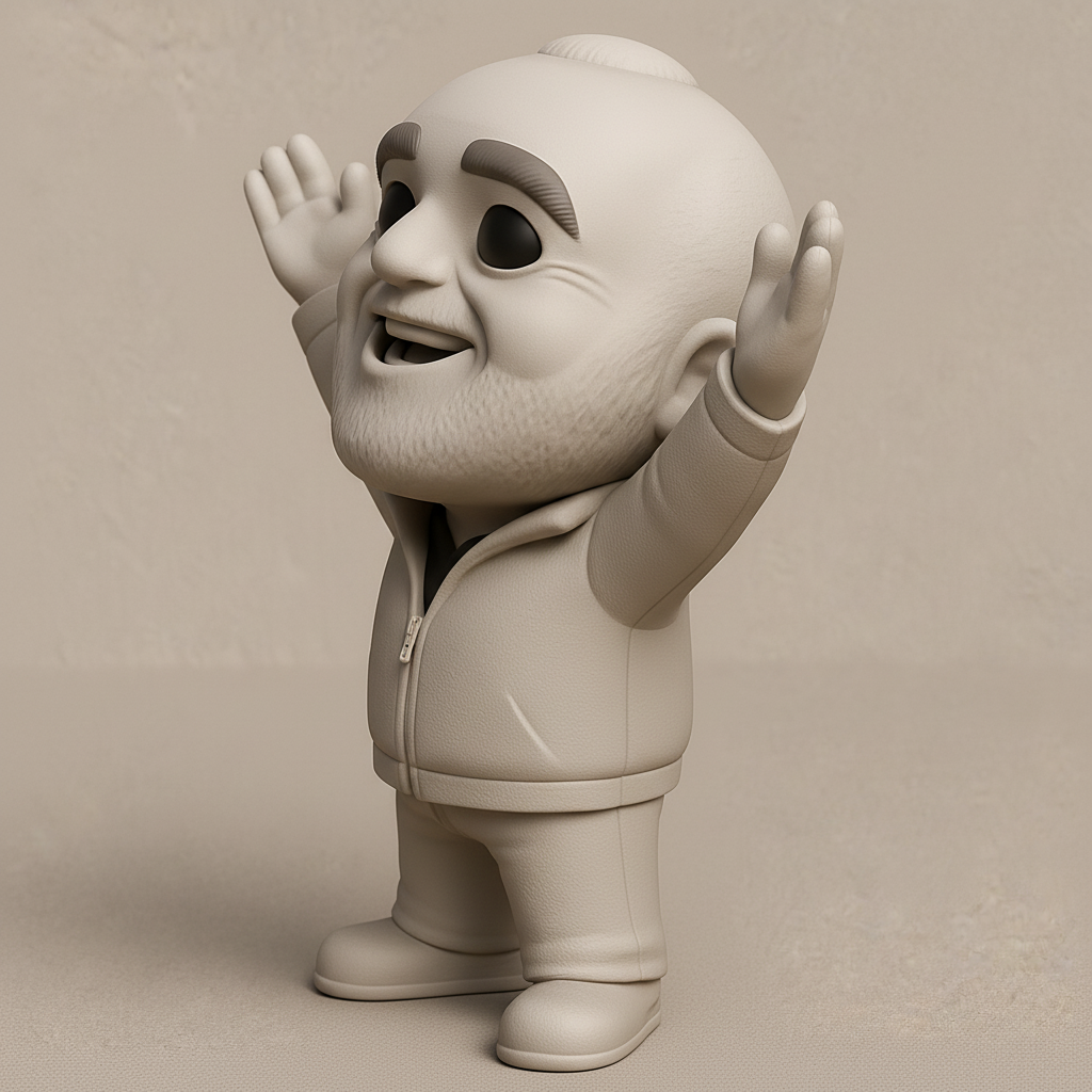 face to 3d model ai-3D portrait printing from photo_The Happy Hello Guy! Print Your Own Joyful Figurine