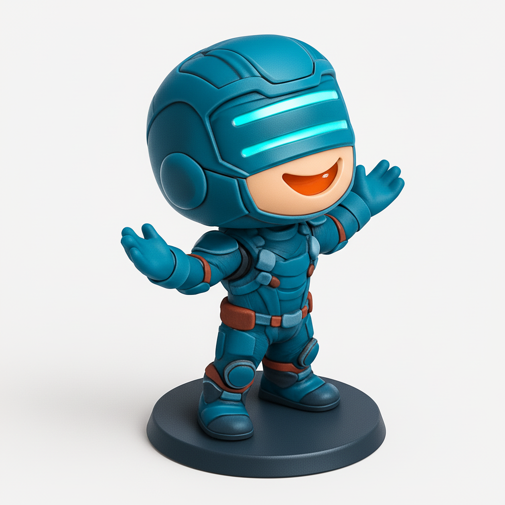 face anatomy 3d model-create 3d face model from photo_Happy Space Pal Figurine: Bring Joy to Your Desk!