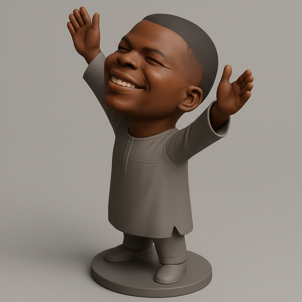 face anatomy 3d model-create 3d face model from photo_Happy Kid Bobblehead: A Symbol of Joy & Praise