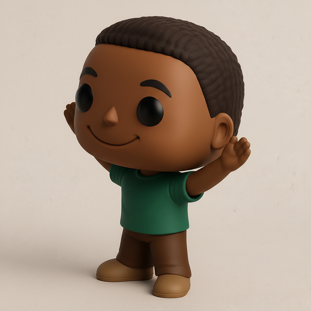 face to 3d model ai-3D portrait printing from photo_DIY Happy Boy Funko Pop-Style Figure