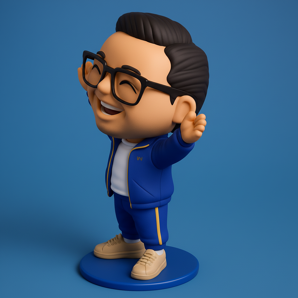 face to 3d model ai-3D portrait printing from photo_Joyful Champion Figurine: Celebrate Success 3D Pr