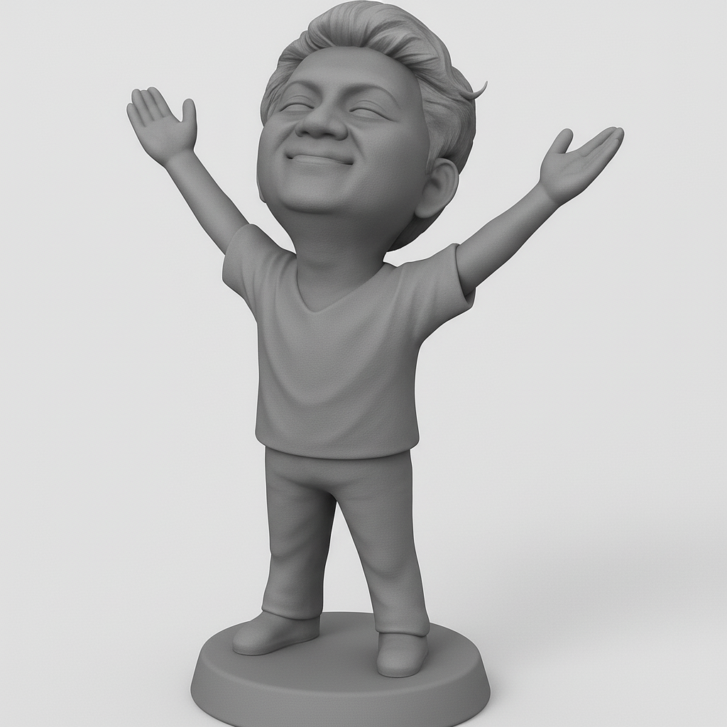 face anatomy 3d model-create 3d face model from photo_Joyful Embrace Figurine - Celebrate Happiness!