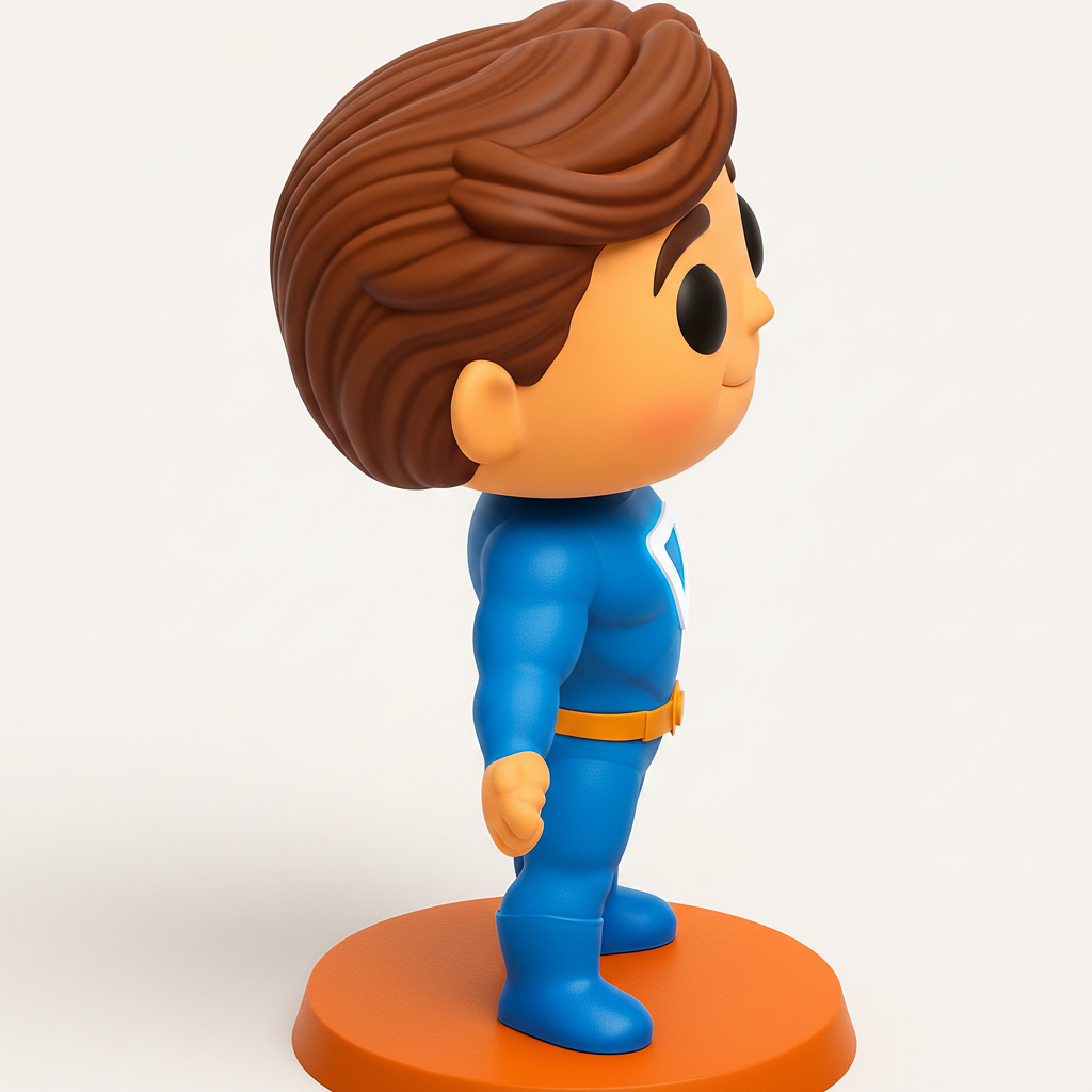 face anatomy 3d model-create 3d face model from photo_Water Hero Collectible Figurine Funko Pop Style