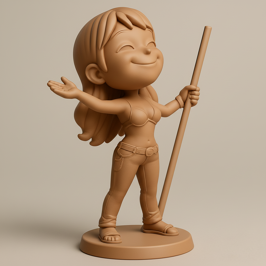 face anatomy 3d model-create 3d face model from photo_Charming Adventure Figurine