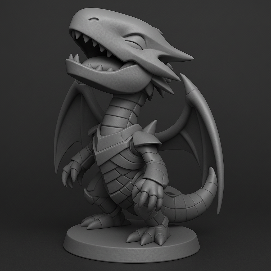 silhouette 3d printer maker-3d portrait printing_Majestic Dragon Figurine for 3D Printing