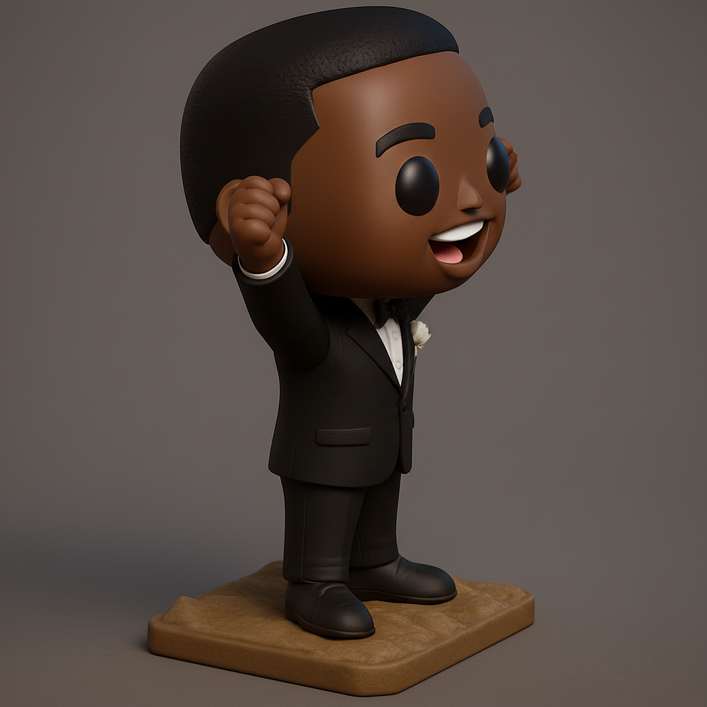 face anatomy 3d model-create 3d face model from photo_Tuxedo Celebration Figure: Happy Pop Style Collectible