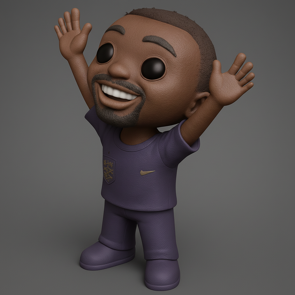 face anatomy 3d model-create 3d face model from photo_Joyful England Chibi Fan Figurine - Celebrate the Game!