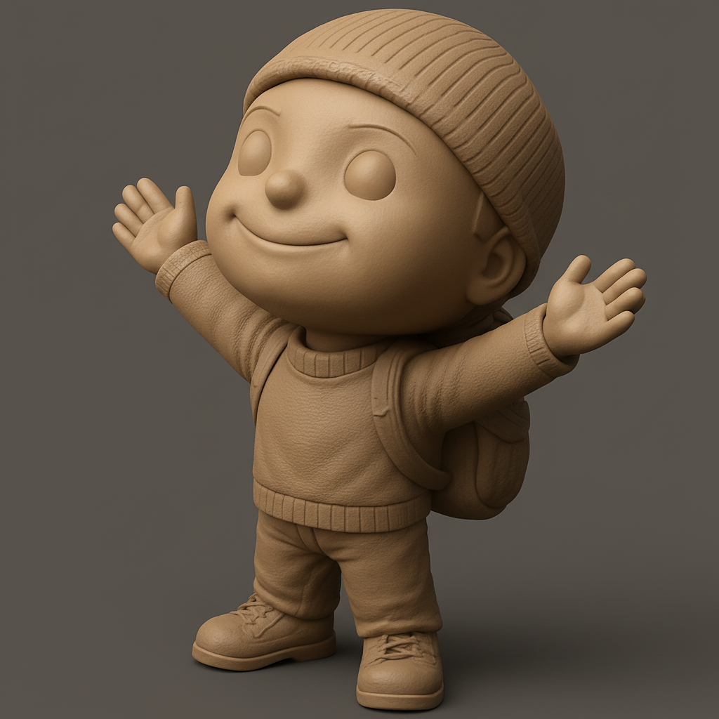 face anatomy 3d model-create 3d face model from photo_Bring Joy Home: Happy Child Explorer Figurine