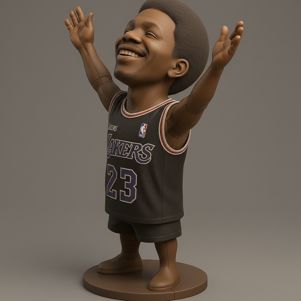 face anatomy 3d model-create 3d face model from photo_Joyful Basketball Figure for Fans