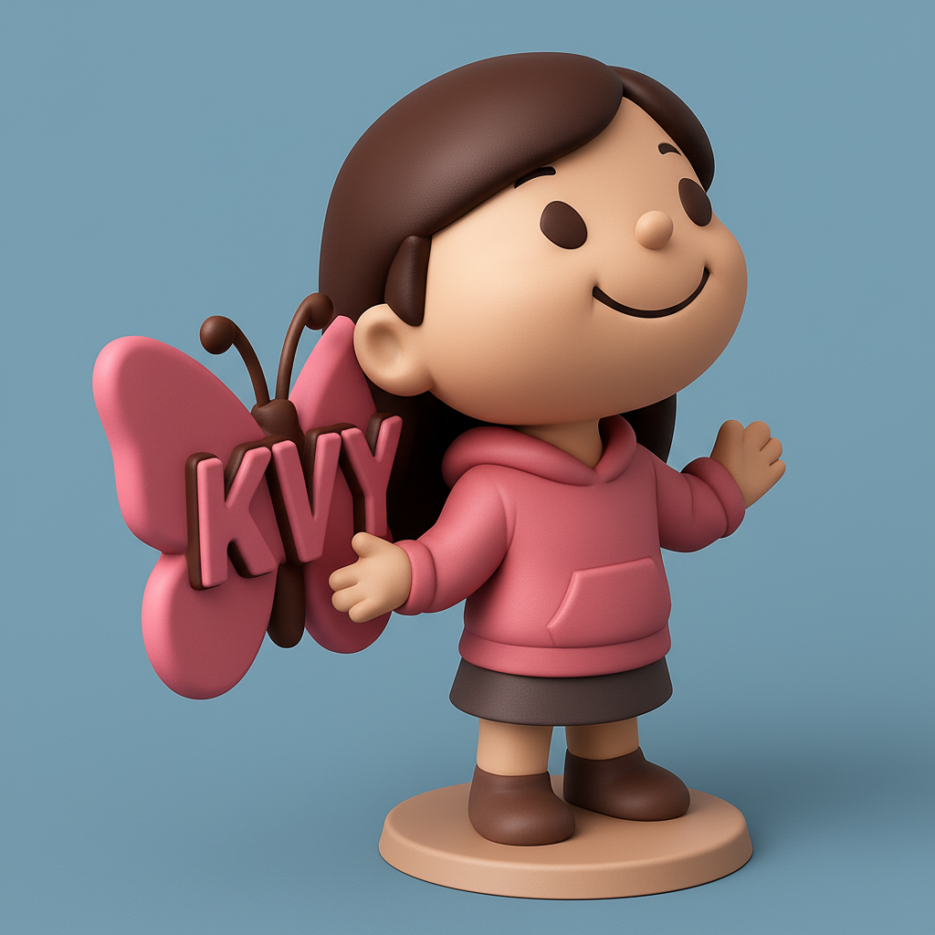 face anatomy 3d model-create 3d face model from photo_Sweet KVY Butterfly Girl Figurine - Personalized 