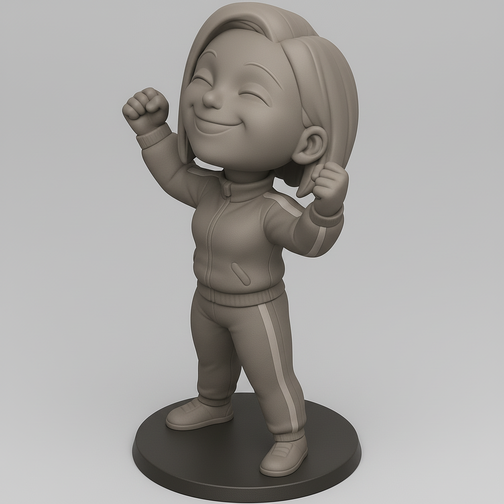 face anatomy 3d model-create 3d face model from photo_Cheerful Champion Figurine