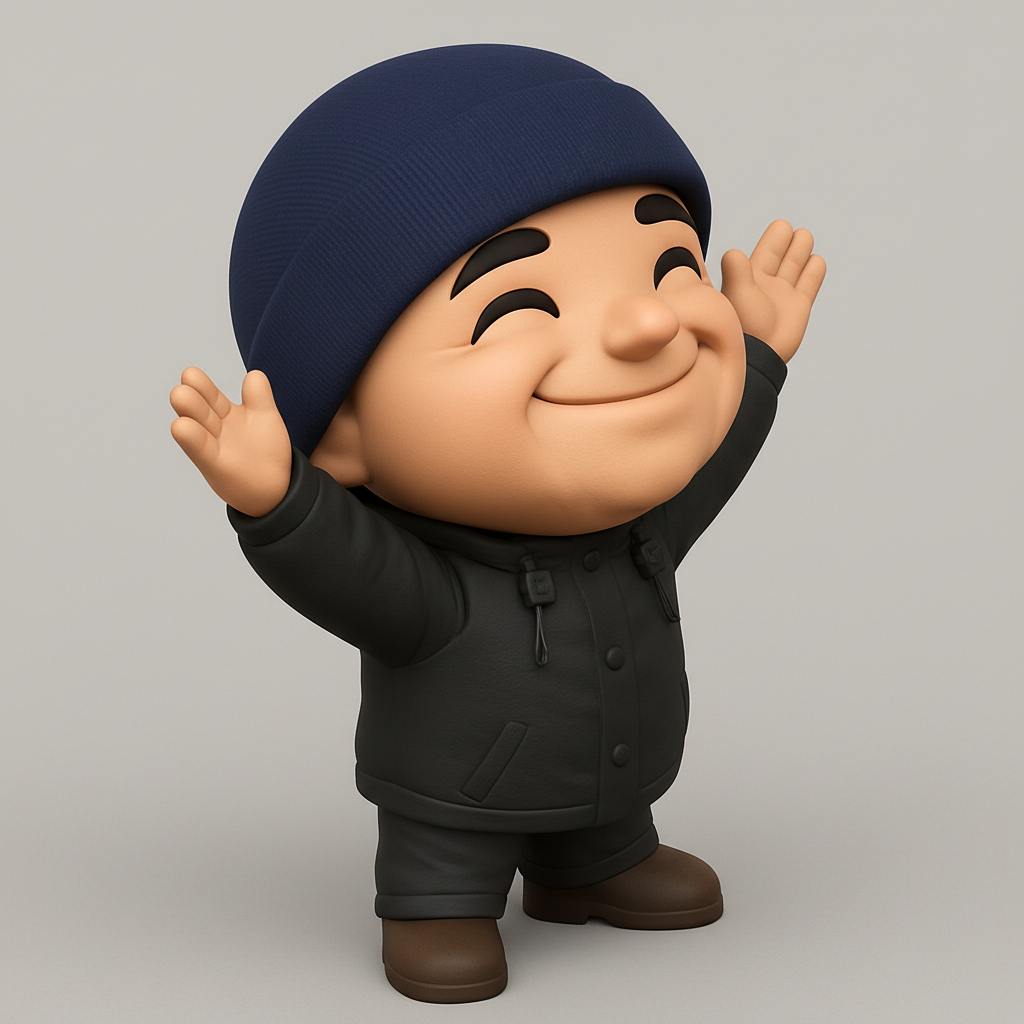 face to 3d model ai-3D portrait printing from photo_Smiling Winter Buddy: Spread Happiness!