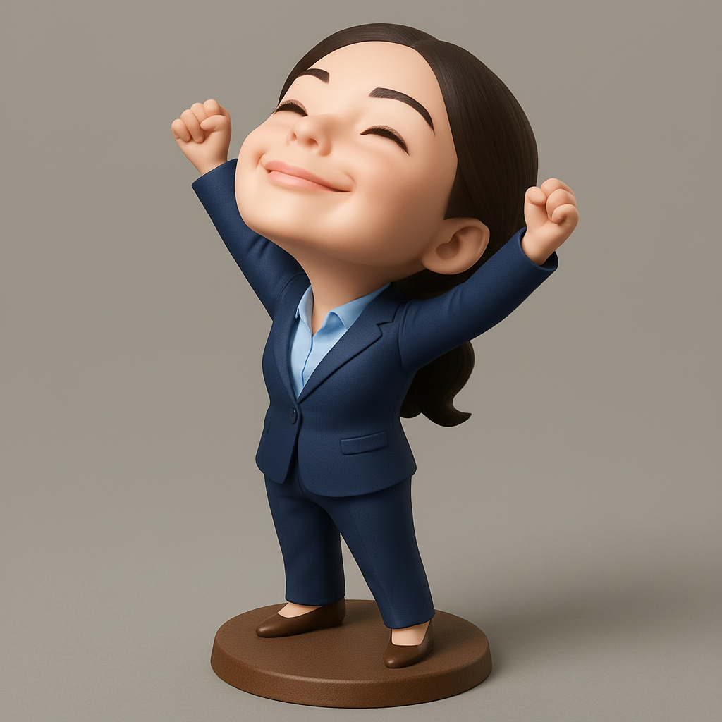 face anatomy 3d model-create 3d face model from photo_Dynamic Chibi Businesswoman: 