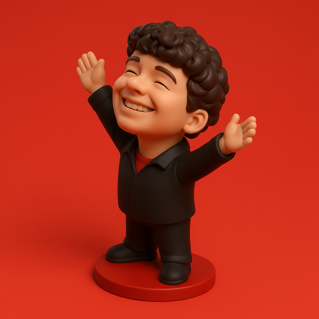 face anatomy 3d model-create 3d face model from photo_Joyful Character Figure for 3D Printing