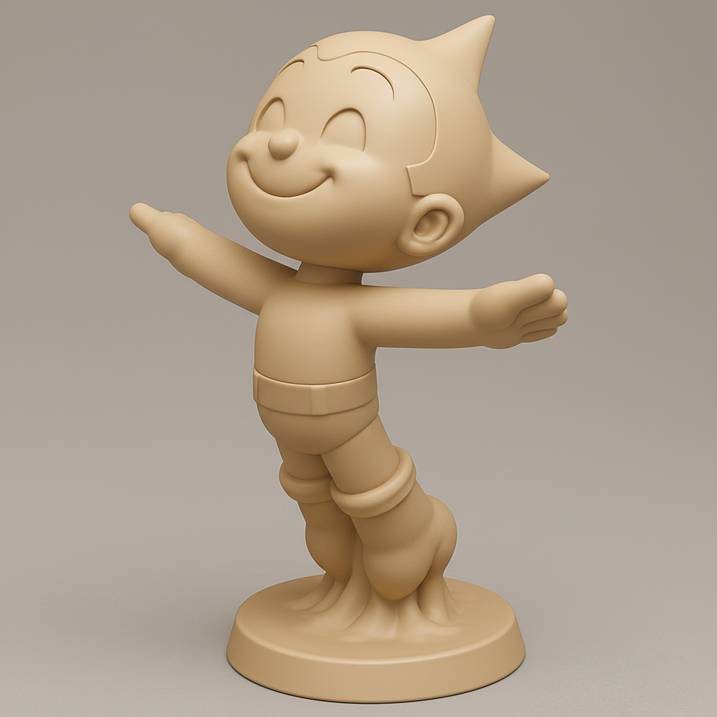 face anatomy 3d model-create 3d face model from photo_Joyful Character Figurine for 3D Printing