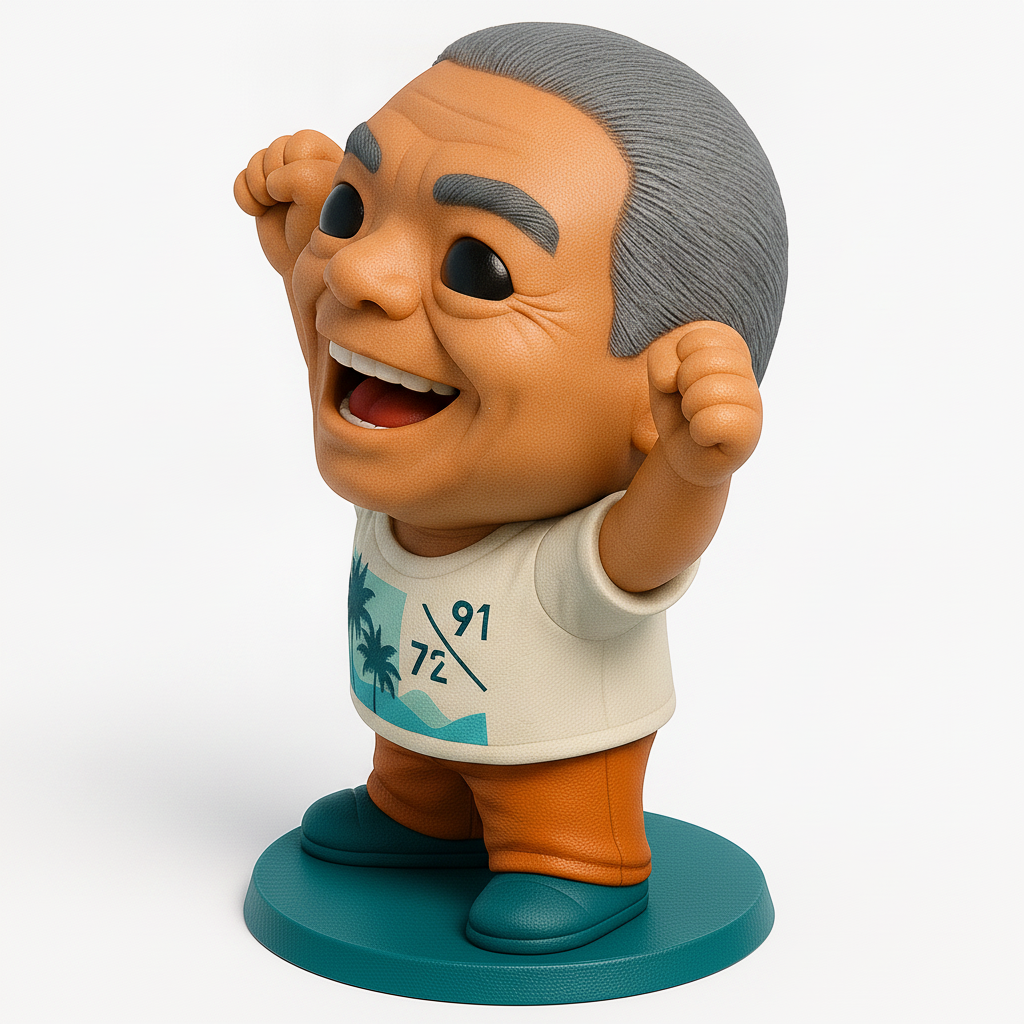 face anatomy 3d model-create 3d face model from photo_Cheering Man Figurine: Positive Vibes for Any Space