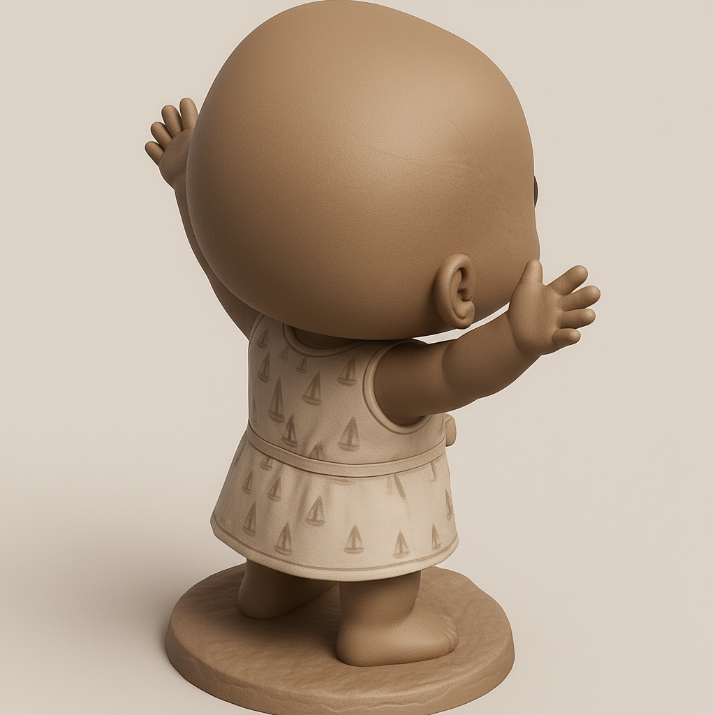face to 3d model ai-3D portrait printing from photo_Happy Baby Figure: Delightful Display & Play!
