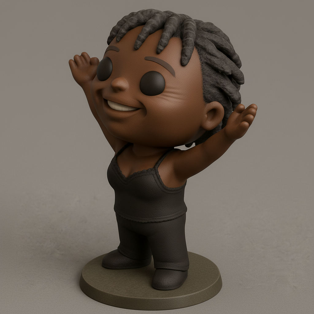 face anatomy 3d model-create 3d face model from photo_Embrace Happiness: Expressive Chibi Figurine