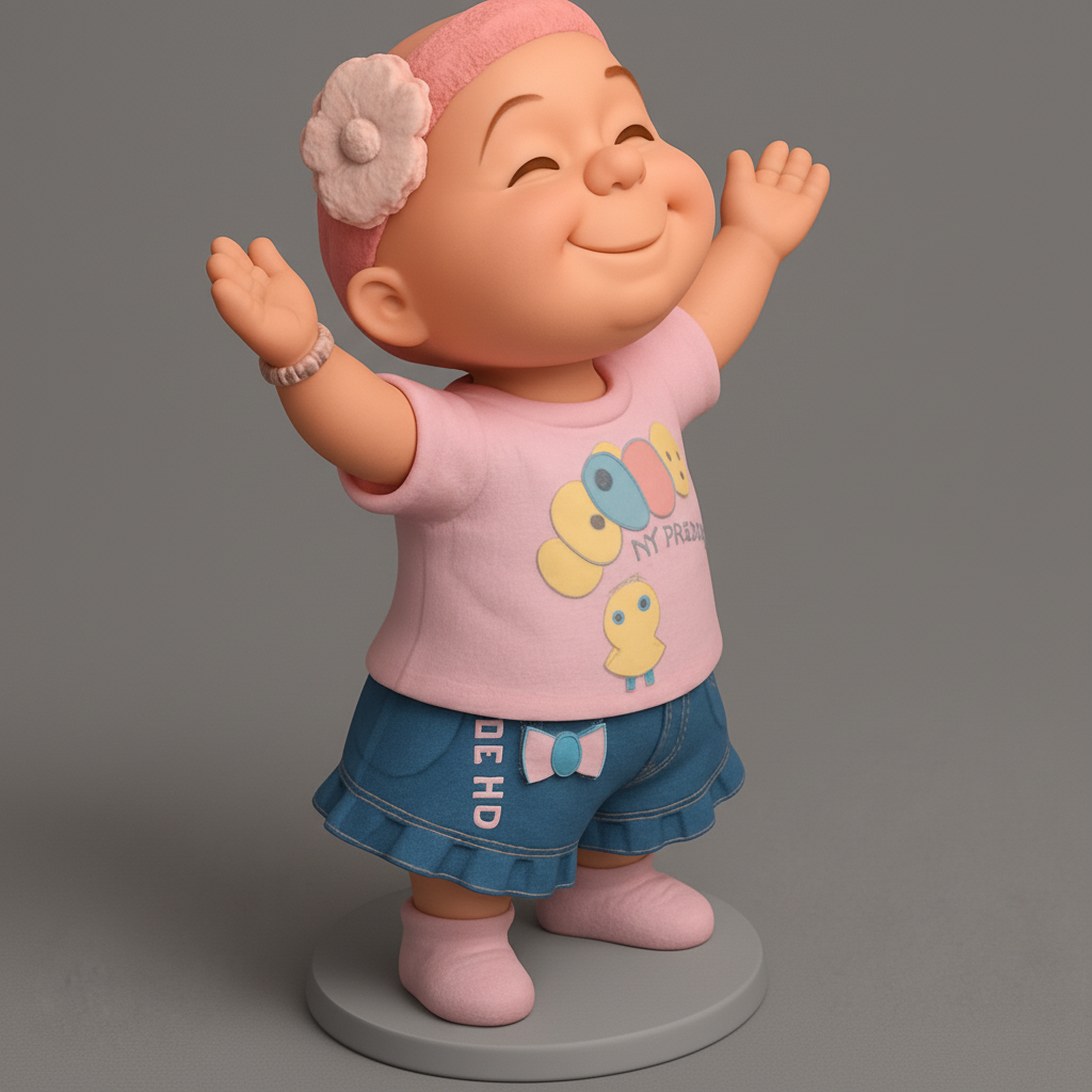 silhouette 3d printer maker-3d portrait printing_Joyful Smiling Baby: Bring Happiness to Your Space