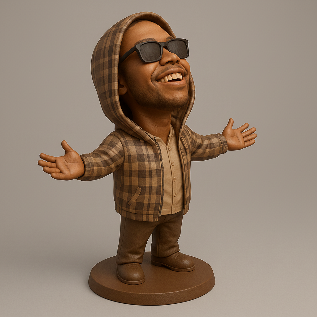 silhouette 3d printer maker-3d portrait printing_Charming Hoodie Figurine for Collectors