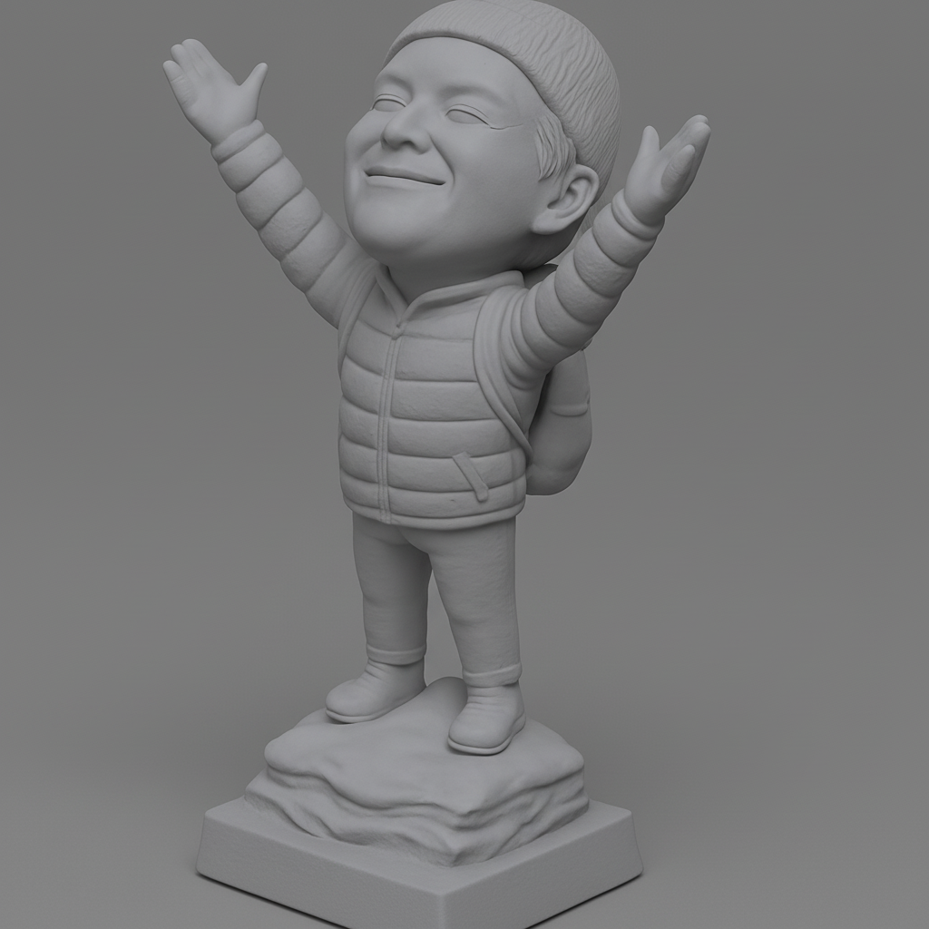 face anatomy 3d model-create 3d face model from photo_Joyful Adventurer Figurine