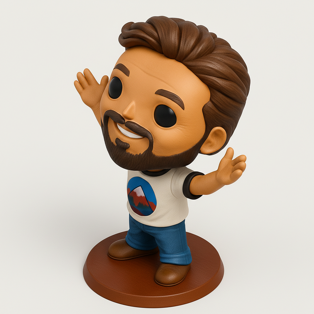 face anatomy 3d model-create 3d face model from photo_Friendly Bearded Man Figurine - Funko Style Collectible