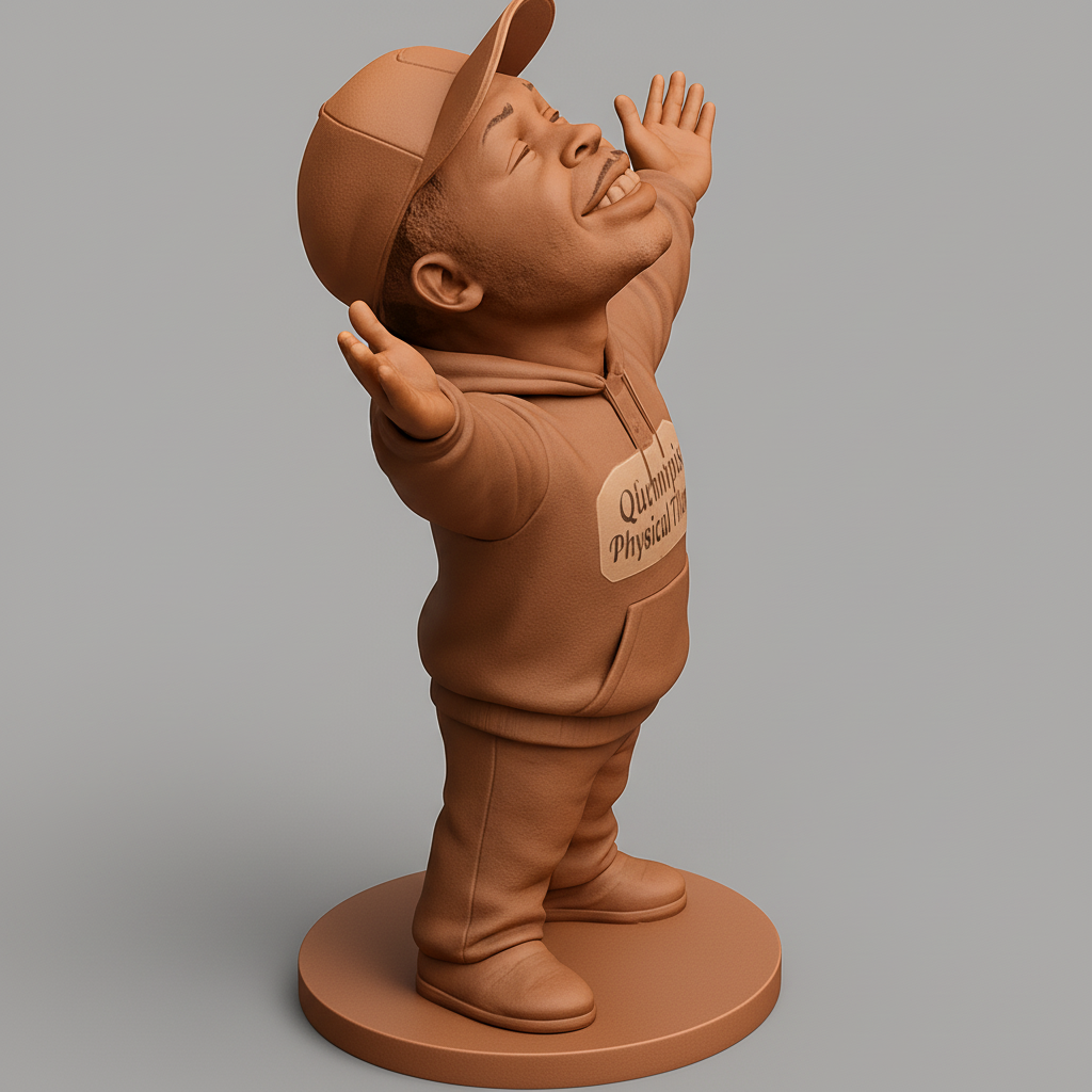 face anatomy 3d model-create 3d face model from photo_Joyful 3D Character in Casual Attire