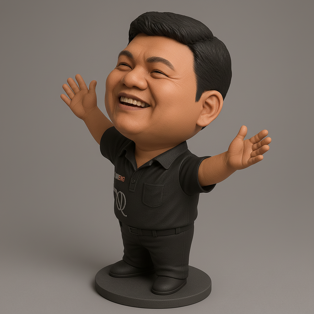 face anatomy 3d model-create 3d face model from photo_Cheerful Bobblehead Figure for Fun Decor