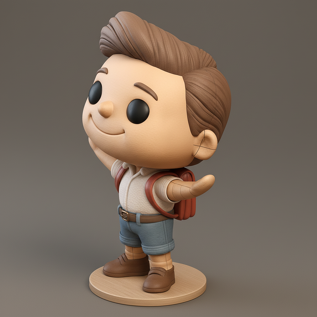 face to 3d model ai-3D portrait printing from photo_Smiling Little Adventurer Figurine - Fun 3D Print!