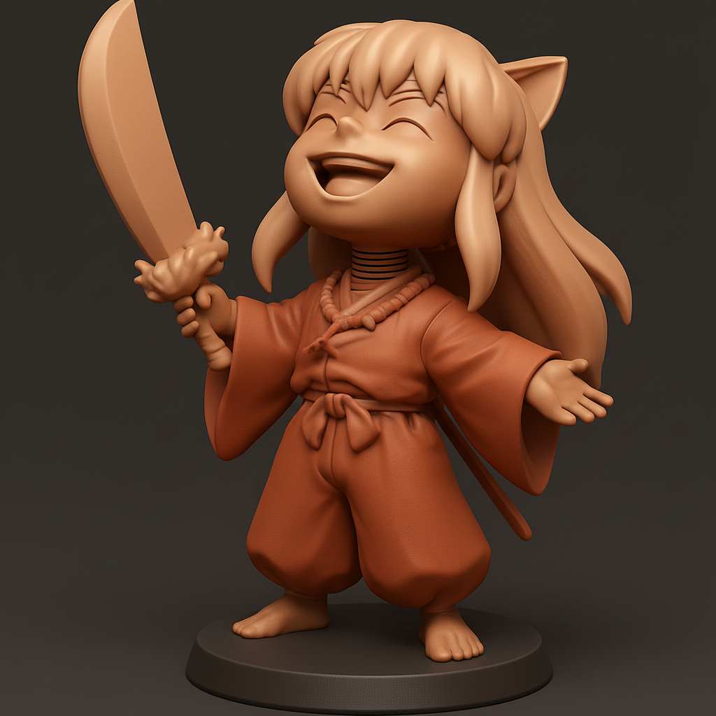 face anatomy 3d model-create 3d face model from photo_Charming Warrior Figurine with Sword