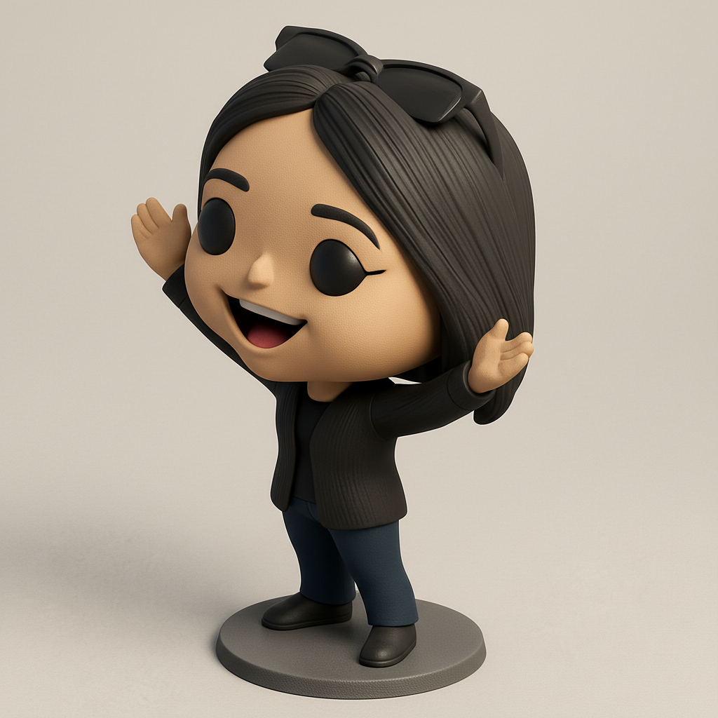 face anatomy 3d model-create 3d face model from photo_Joyful Minimalist Female Figurine: Your Desk Companion