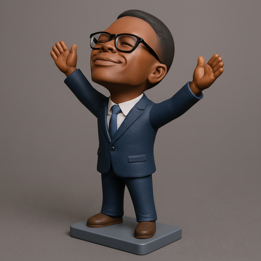 face anatomy 3d model-create 3d face model from photo_Triumphant Business Leader Figurine - Inspire Success!