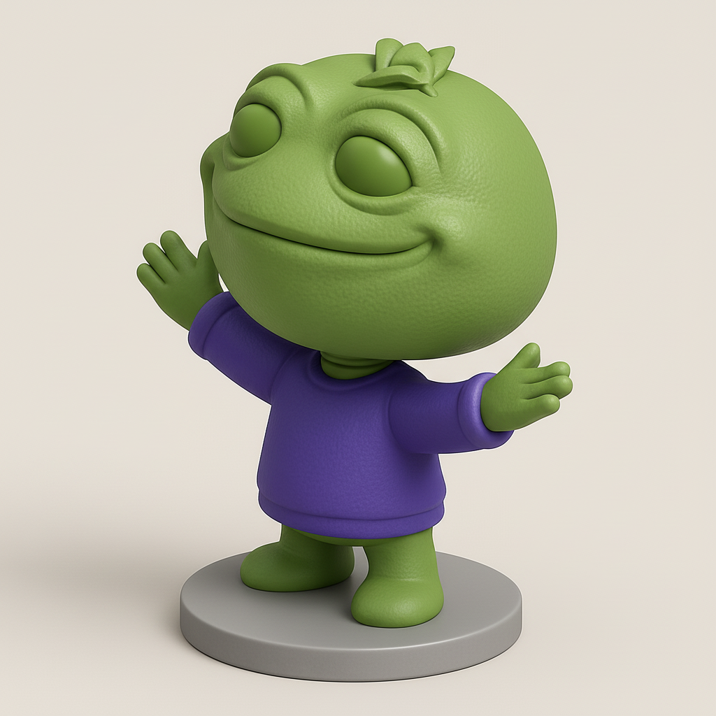 face anatomy 3d model-create 3d face model from photo_Cheerful Green Frog Figurine - Your Next Happy 3D Print!