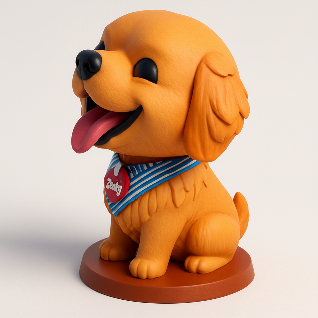face to 3d model ai-3D portrait printing from photo_Zeaky the Happy Dog: A Joyful 3D Print