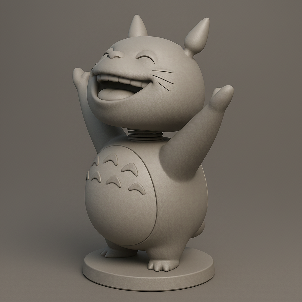 silhouette 3d printer maker-3d portrait printing_Joyful Character Figurine for 3D Printing