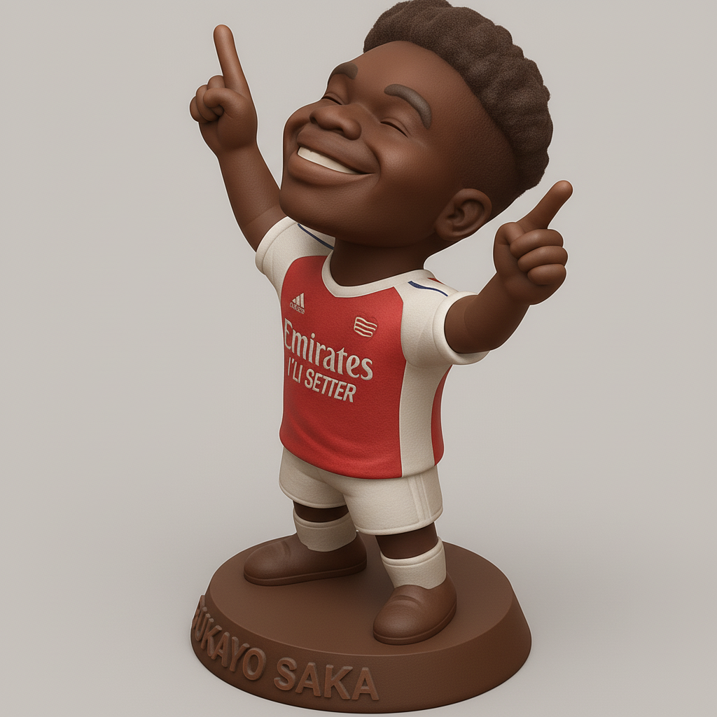 face to 3d model ai-3D portrait printing from photo_Arsenal's Star Boy Bukayo Saka Bobblehead - Print It!