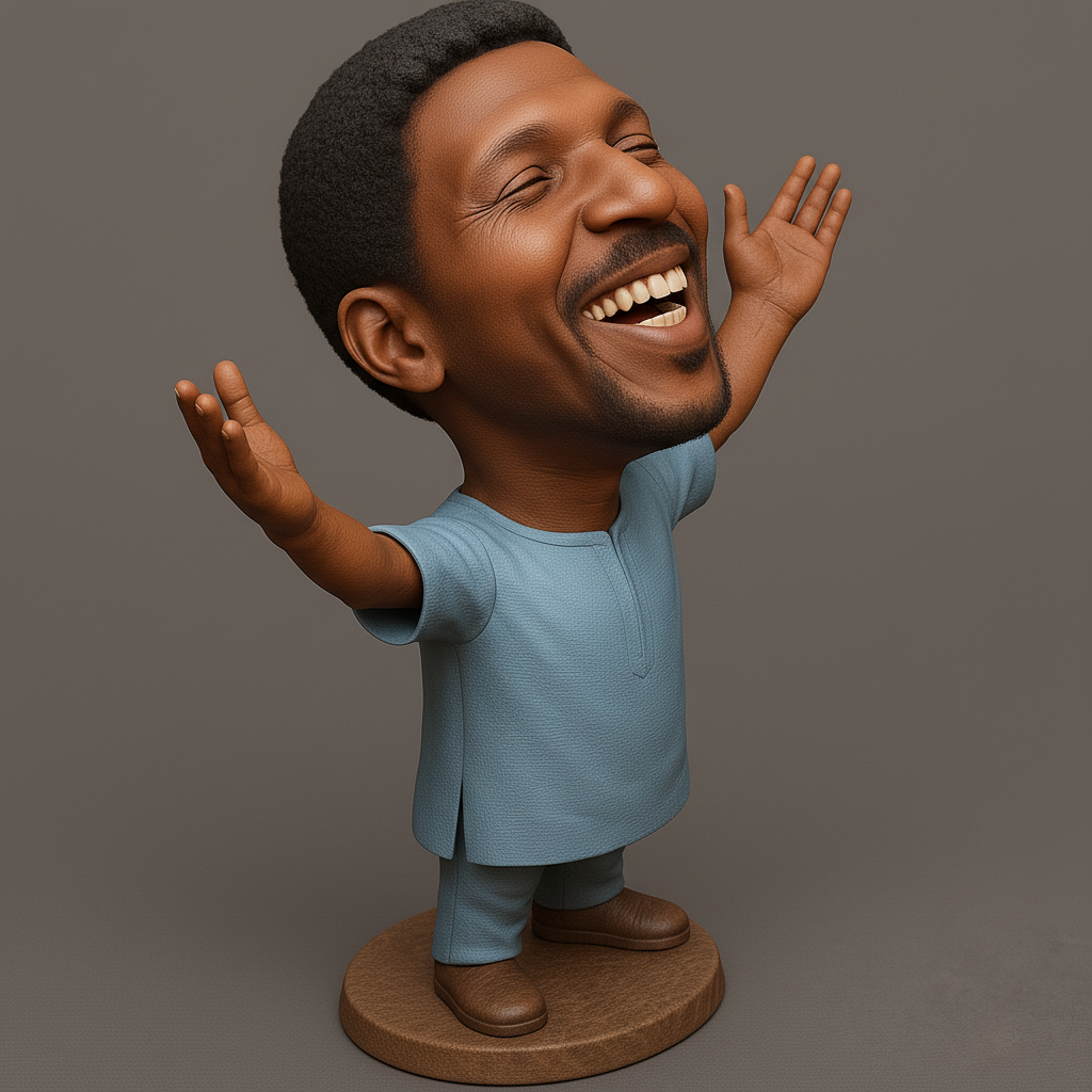 face anatomy 3d model-create 3d face model from photo_Joyful Celebrant Figurine