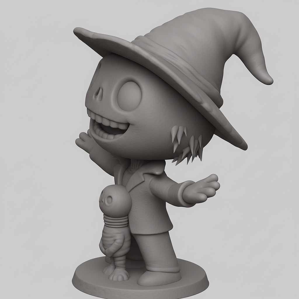 face to 3d model ai-3D portrait printing from photo_Charming Scarecrow & Alien Duo - Perfect 3D Print!