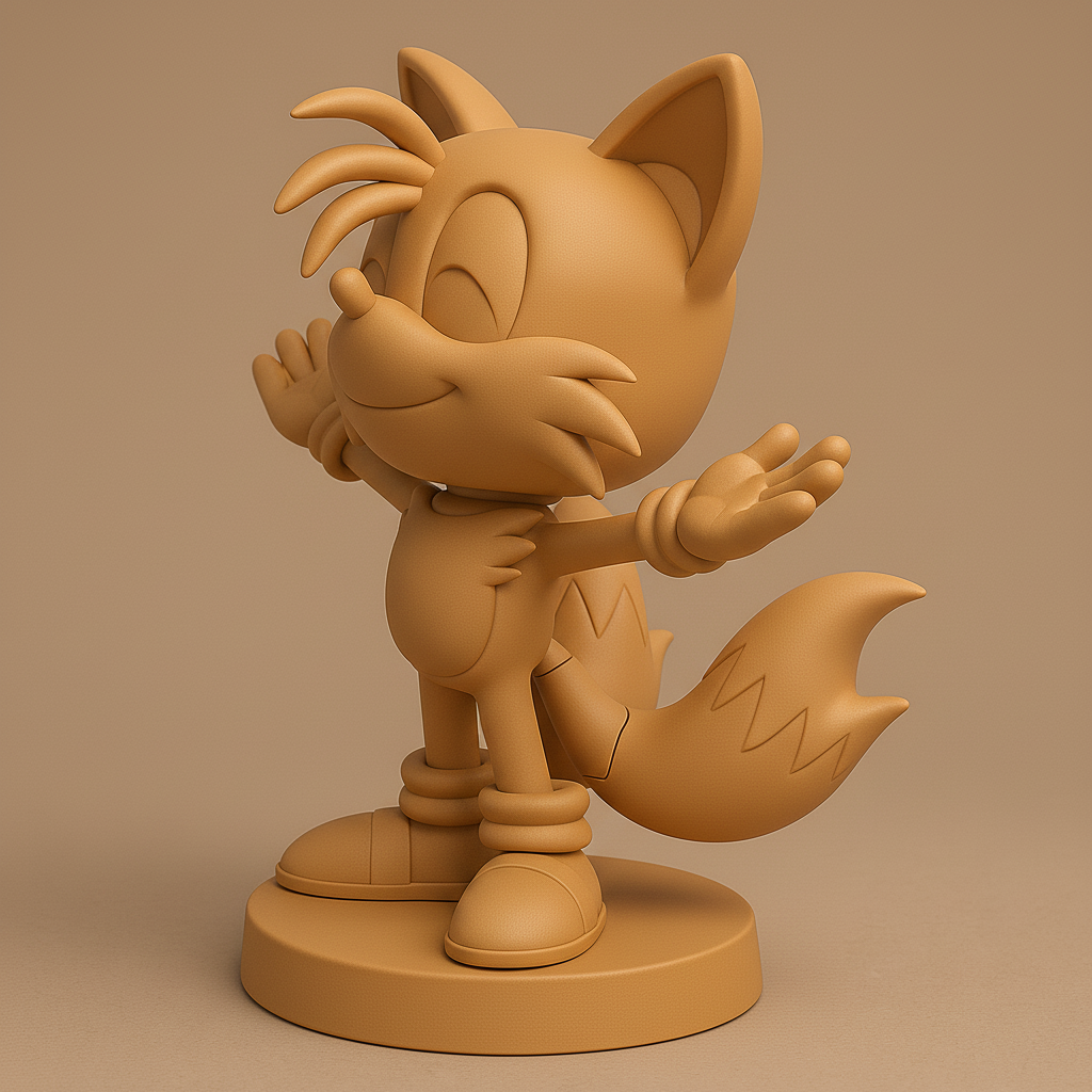 face anatomy 3d model-create 3d face model from photo_Joyful Fox Character Figure for Printing