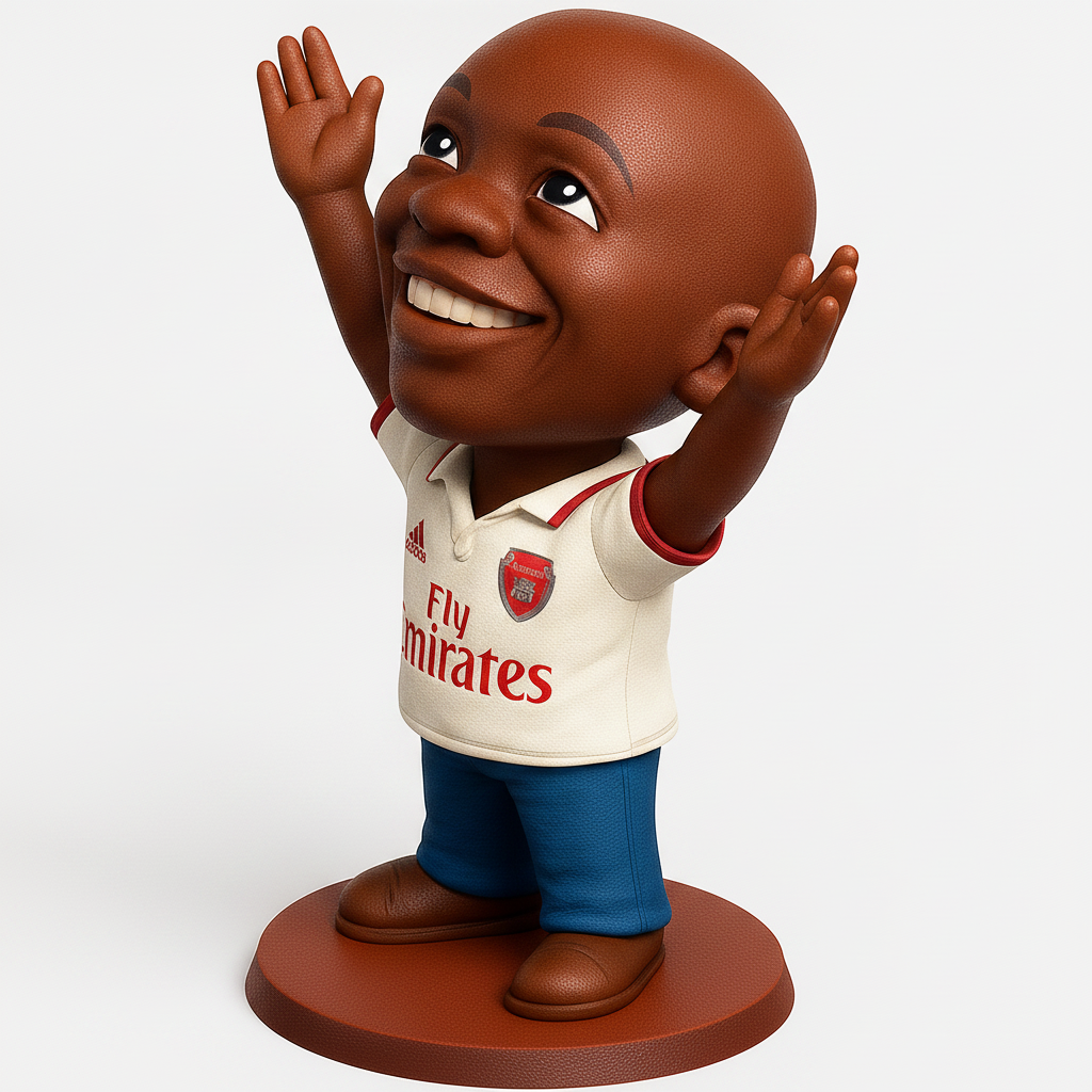 face to 3d model ai-3D portrait printing from photo_Arsenal Fan Joy: Print & Display This Cheerful Bobblehead!